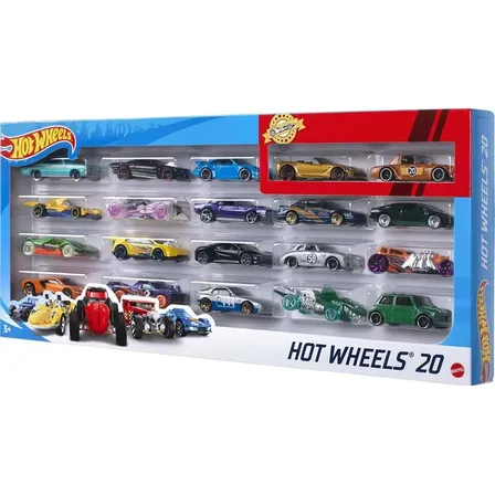 Pacote Surpresa Com 20 Carrinhos Sortidos Diecast Hot Wheels Cor Multicolor