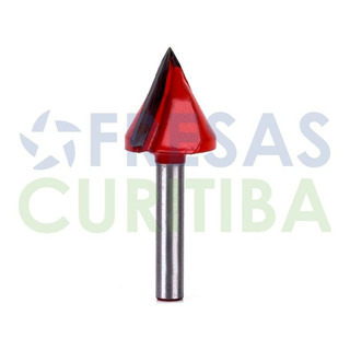 Fresa V Carving V Bit 6 X 22 X 60º - Cnc - Spindle - Tupia Fresa V Carving V Bit 6 X 22 X 60º - Cnc - Spindle - Tupia