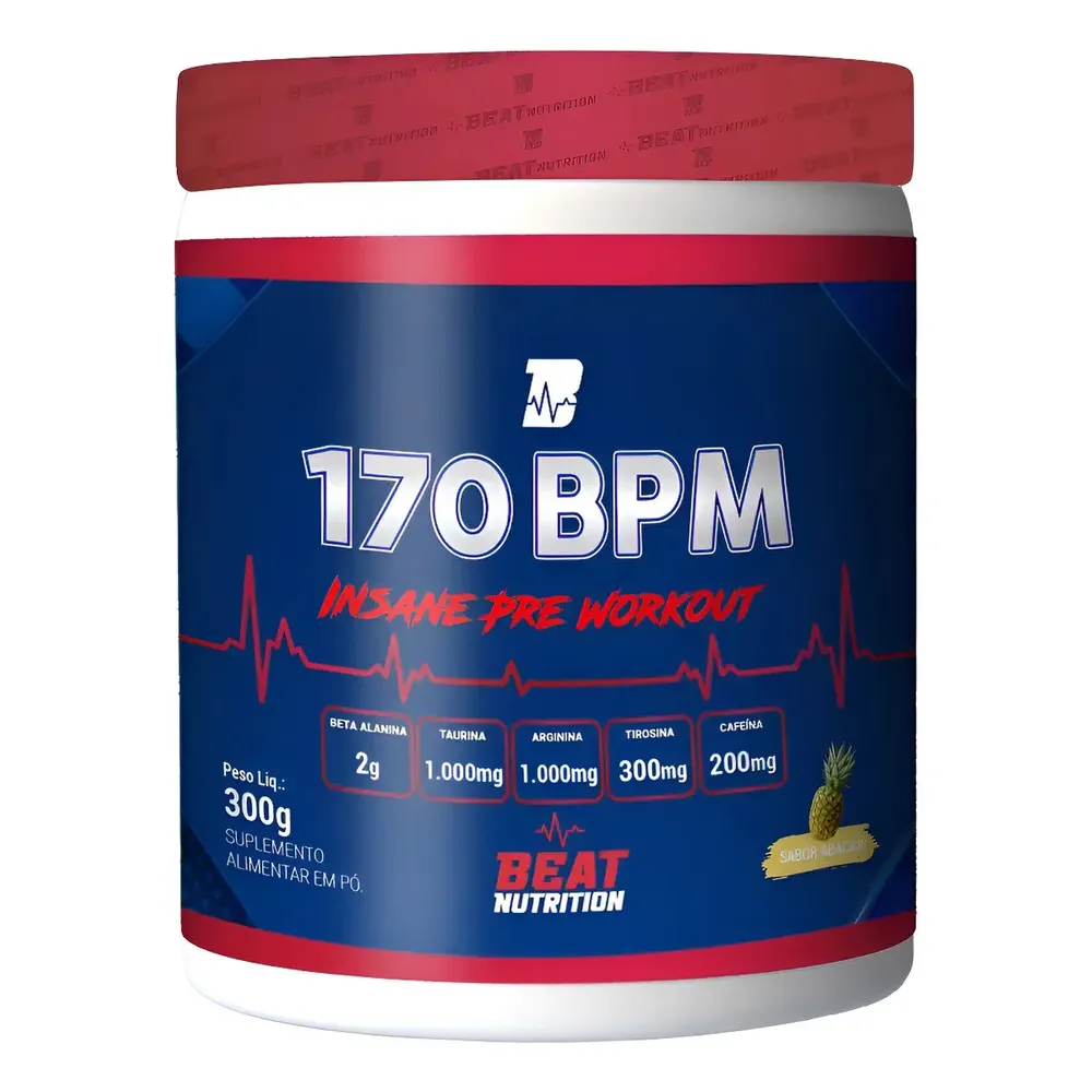 Pré Treino 170 Bpm Sabor Abacaxi 300g Abacaxi