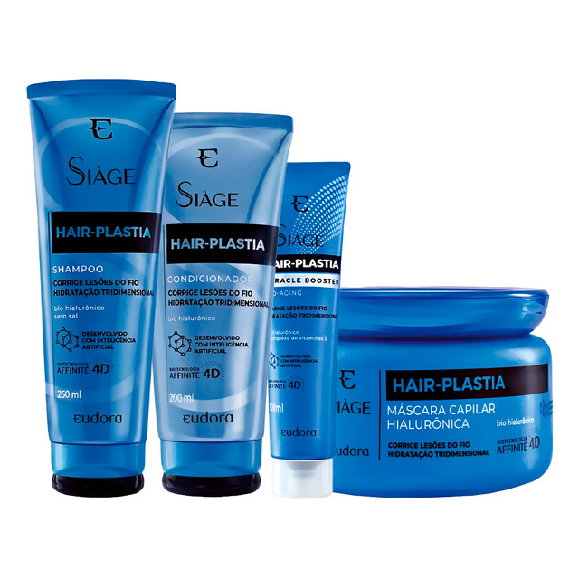 Kit Eudora Siáge Hair Plastia +leave-in Pro 100 Ml+3