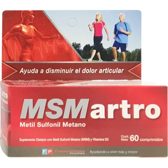 Msm Artro Reduce Inflamación Dolor Auricular 60 Comprimidos