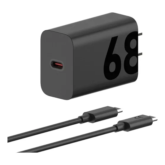 Cargador Motorola 68w Usb-c Negro