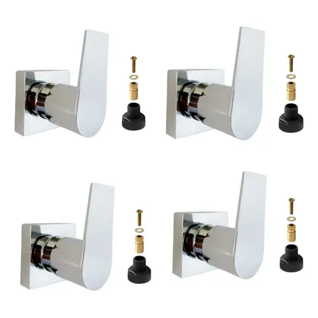 Kit 4 Acabamentos Registro Level Cromado Padrao Docol E Deca Cromado Brilhante