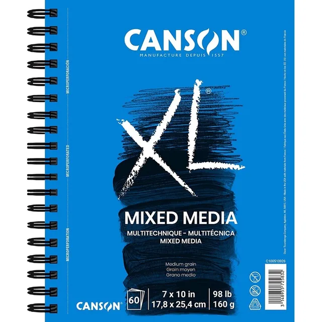 Libreta Cuaderno De Acuarela Bocetos Canson Xl Mix Media Pad