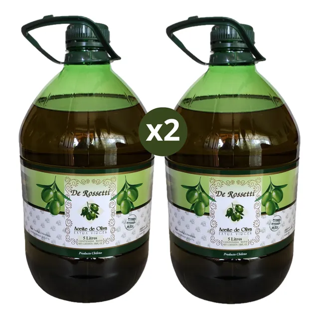 Aceite De Oliva 5 Lts Extra Virgen Rossetti X2 (10 Litros)