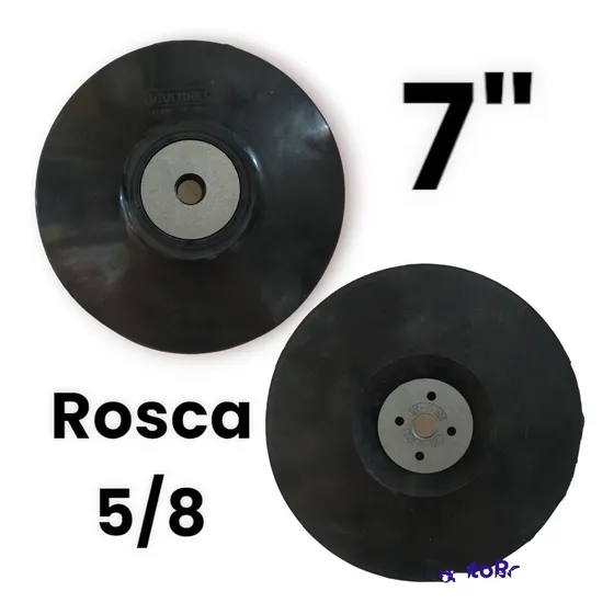 Soporte Goma Para Disco De Lija 7 Pulgadas 5/8 Esmeril 