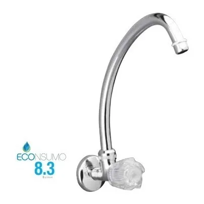 Llave Lavamanos Fregadero Griferia Pared Euro Fv Bronce Plus