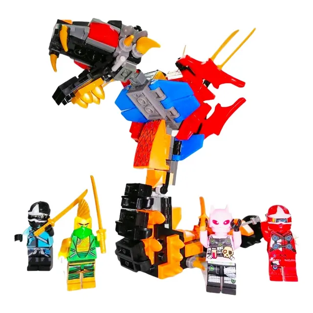 Muñecos Ninjago 282 Fichas 4 Personajes Set Colmillo