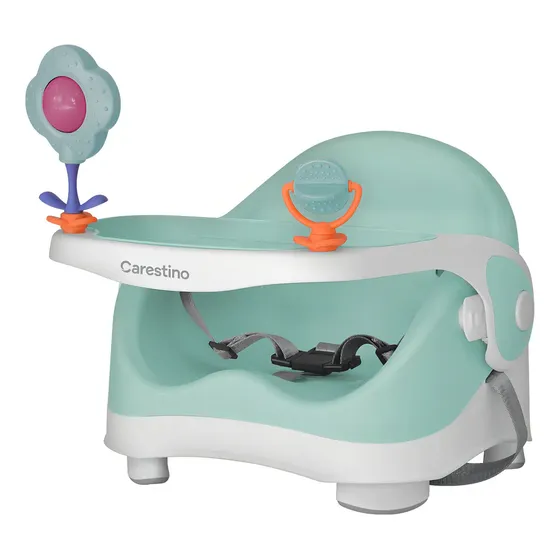 Silla De Comer Carestino Booster Altura Adaptable Color Verde Agua Silla de Comer Booster | Cuotas sin interés