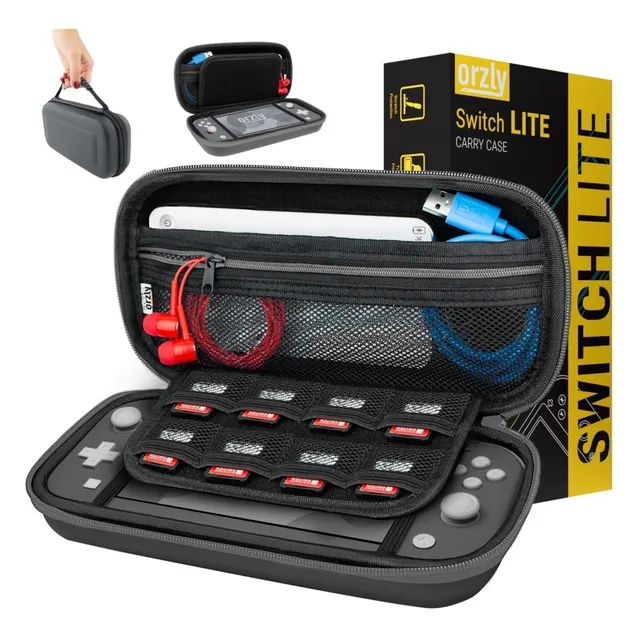 Estuche Nintendo Switch Lite Funda Bolso Pokemon Orzly Original Rigida Para Consola Y Accesorios