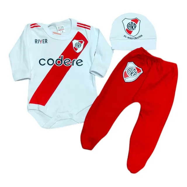 Conjunto Ajuar Bebe Algodon River Plate