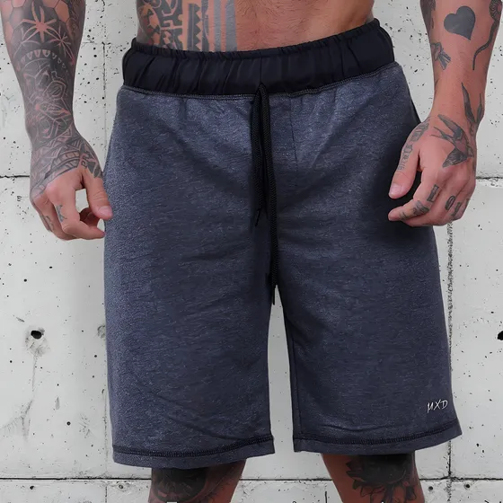 Bermuda Moletom Grife Mxd Conceito Moletom Estilo Básico
