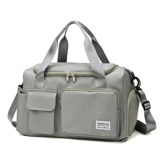 Bolso De Viaje Impermeable Con Compartimento Para Calzado Color Gris Una Ganga Tienda®