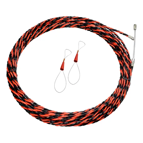 Cinta Pasacable Fibra Trenzada 5mmx50mts Negro Y Rojo