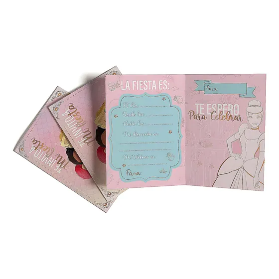 Invitacion Princesas De Disneyx10
