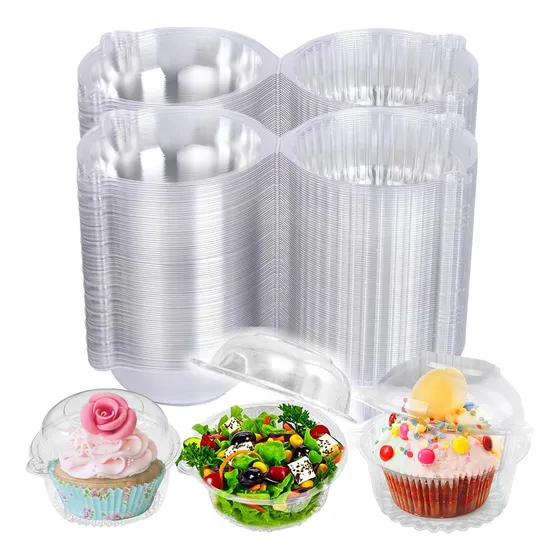 150 Vaso Desechable Con Tapa/domo Souffle De Cupcake/helado