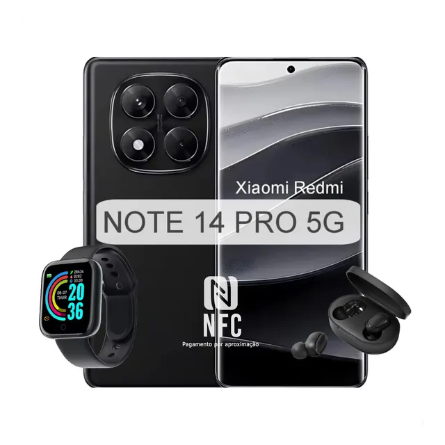 Smartphone Xiaomi Redmi Note 14 Pro 5g 512gb + Fone+ Relógio