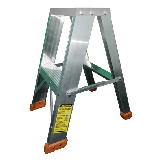 Escalera De Tijera En Aluminio De 2 Pasos 1 Peldaño 60cm 