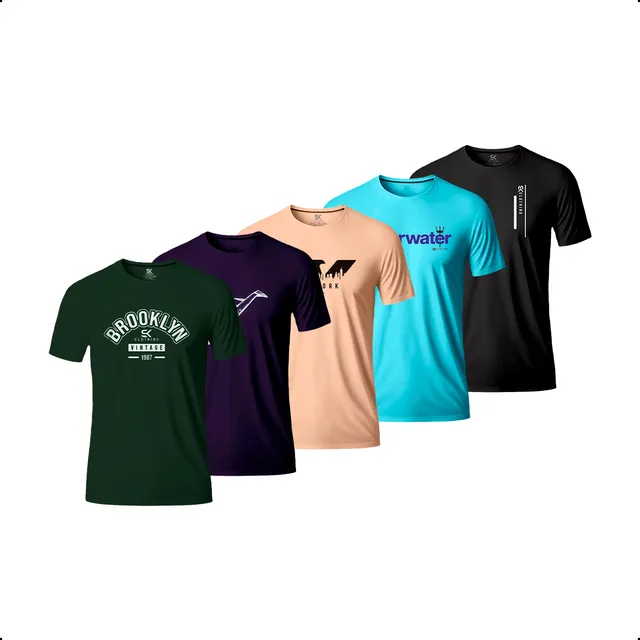 Kit 5 Camisas Masculinas Plus Size G1 G2 G3 G4 G5 G6