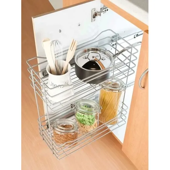 Aerocloset Organizador Dos Niveles Con Rieles Hogar Cocina