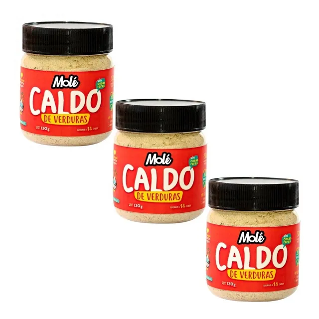 Caldo Mole X 3 - 100% Vegetal - Apto Veganos