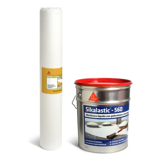Sikalastic 560 Membrana Liquida Poliuretano + Malla Sikatex