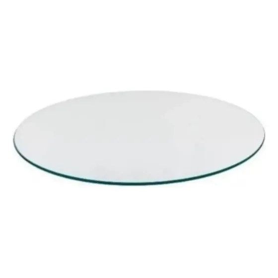 Vidro Incolor 55cm X 8mm Com Bisote Temperado Transparente