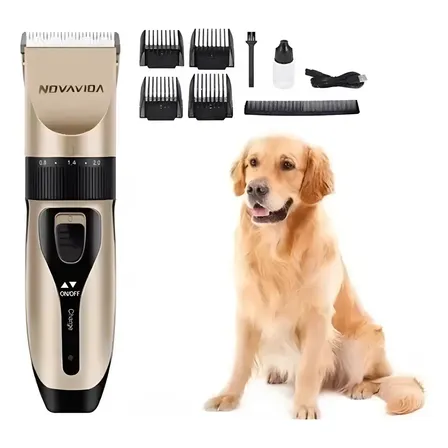 Maquininha De Pelo De Cachorro Gato Cavalo Ovelhas Oferta Dourado Bateria