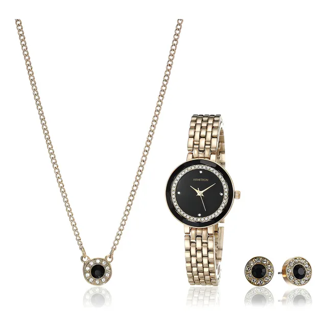 Armitron Reloj De Pulsera Y Joyería Con Detalles De Crista