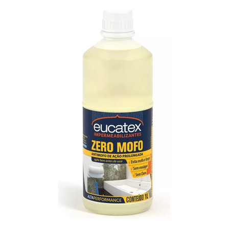 Eucatex Antimofo De Ação Prolongada Evita Fungos 1 Litro Acabamento Fosco Cor Incolor Eucatex Antimofo De Ação Prolongada Evita Fungos 1 Litro Acabamento Fosco Cor Incolor