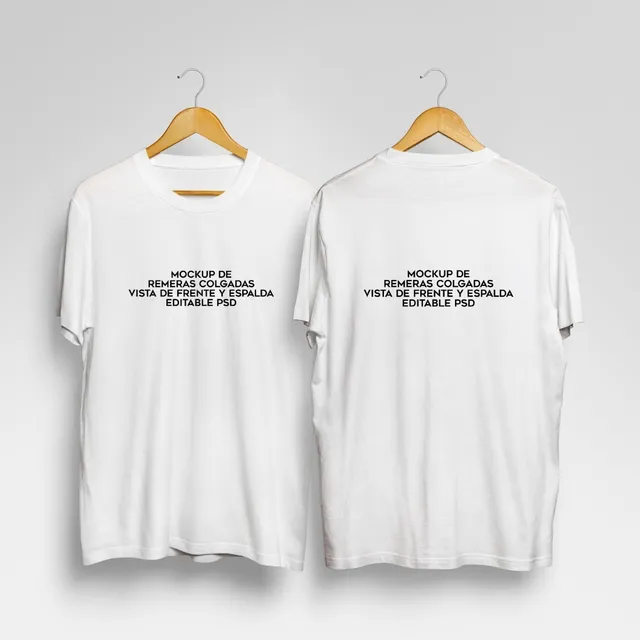 Mockup Remeras De Frente Y Espalda Photoshop Sublimación
