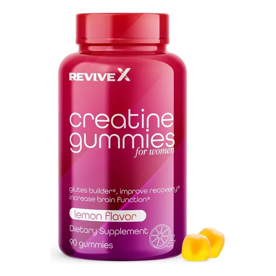 Suplemento Revive X Glute Gummies Creatina 3g Para Mujer, 90