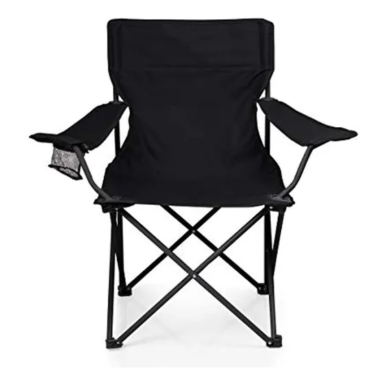 Silla Plegable Camping Jardín Playa Alberca Pesca Exterior Color Negro