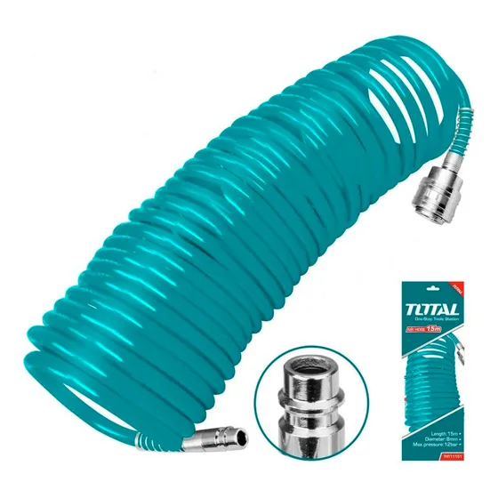 Manguera Presion Aire Espiral Para Compresor 10mts Total