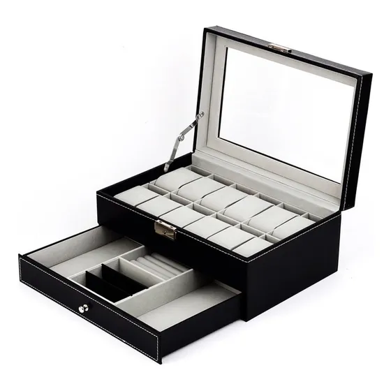 Estuche Para 12 Relojes Joyas Gadnic Wat3.0 Cuero Organizador