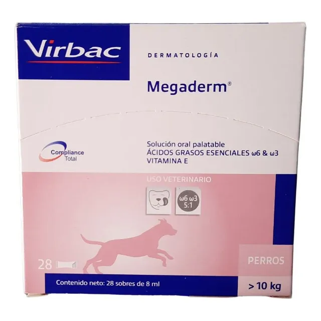 Megaderm Caja 28 Sobres X 8ml Suplemento Piel Y Pelaje