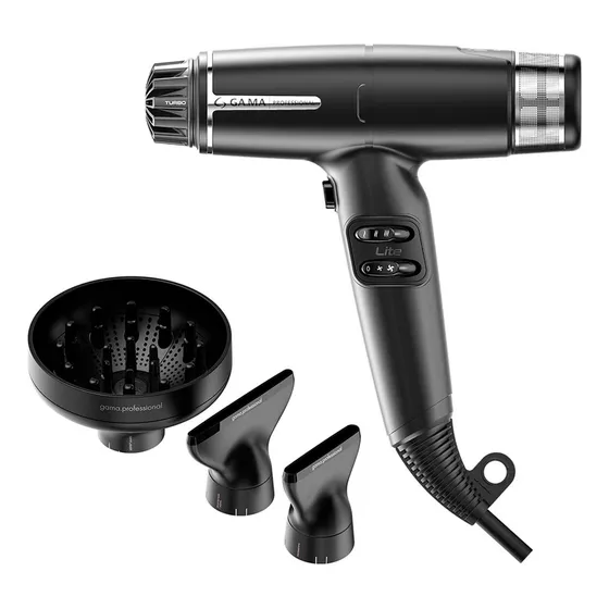 Secador De Pelo Gama Iq Lite Max Negro 1700w