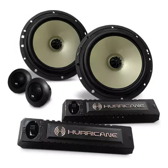 Lançamento Kit 2 Vias Hurricane Platino Q6.2 Falante 6,5 Par