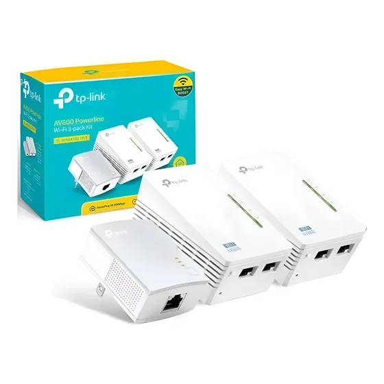 Extensor Tp-link Tl-wpa4220t Wi-fi Powerline Pack Com 3