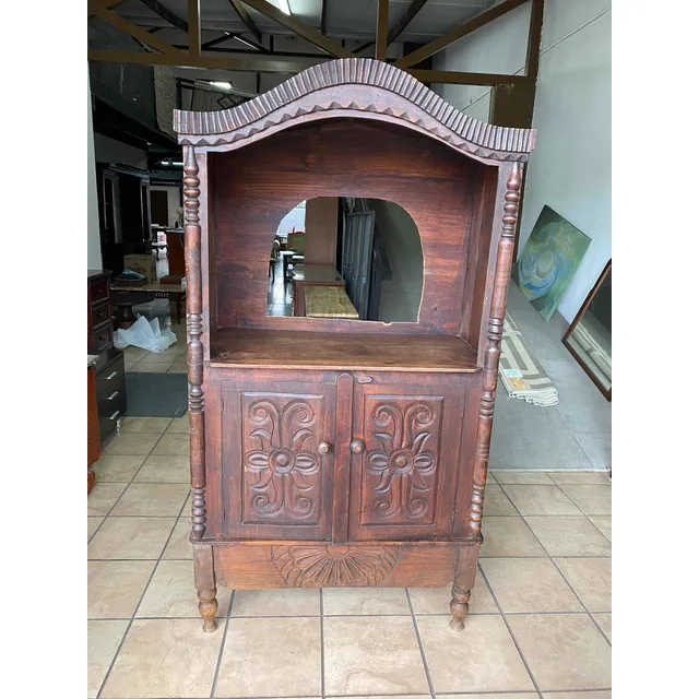 Biblioteca, Alacena, Estante Rústico En Madera.  Importado