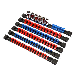 Juego De 6 Soportes De Plástico Para Enchufes, 1/2 3/8 1/4, Juego De 6 Soportes De Plástico Para Enchufes, 1/2 3/8 1/4,