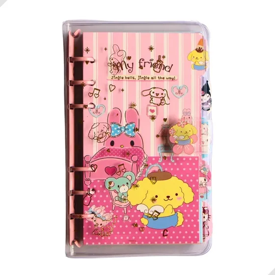 Caderno Fichário A6 Kuromi My Melody Hello Kitty Kawaii Fofo