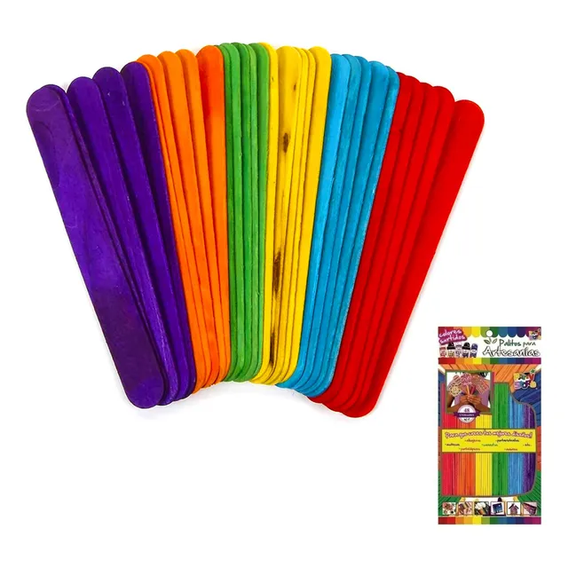 Palito Helado Multicolor Grande 15cm Party Store X48u