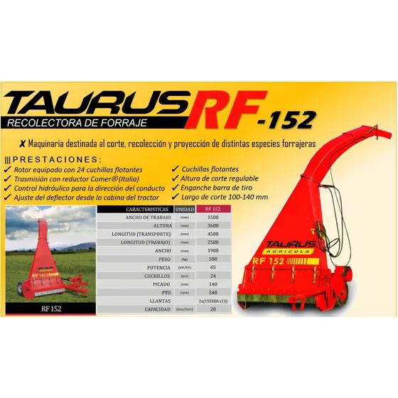 Recolectora De Forraje Taurus Maquinaria Agrícola - Campo