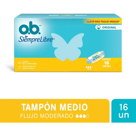 Ob Tampones Original Medio X 16 Unidades