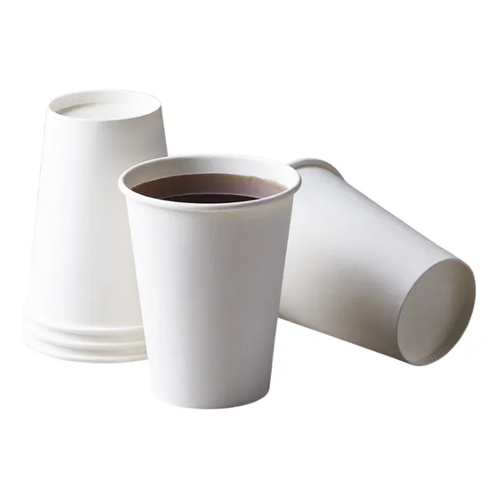 50 Vasos 8 Oz. Desechables Biodegradables De Papel Pla