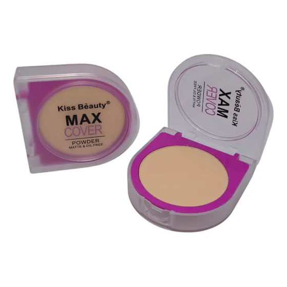 Polvo Compacto Max Cover Kiss Beauty X 2 Unidades