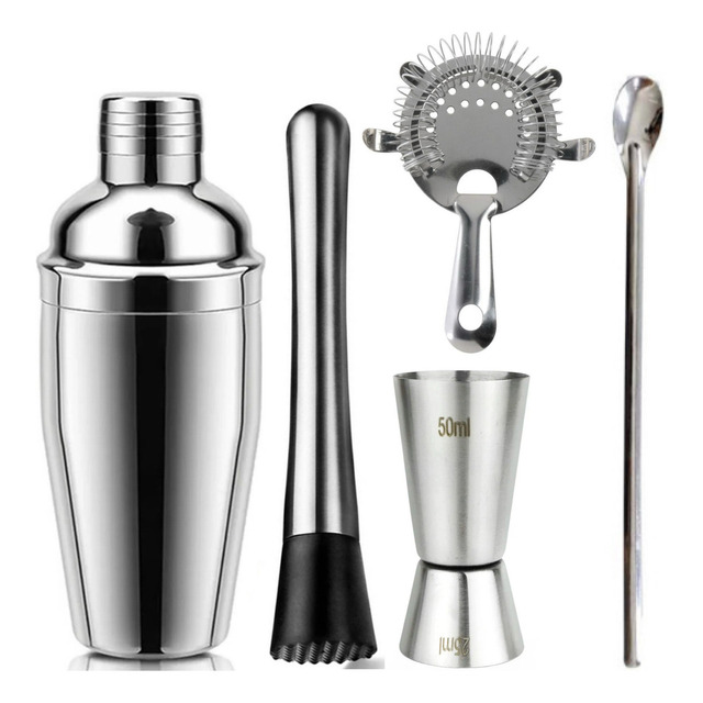 Coqueteleira Bar Man Profissional Inox Drink Caipirinha Bar Cor Prateado