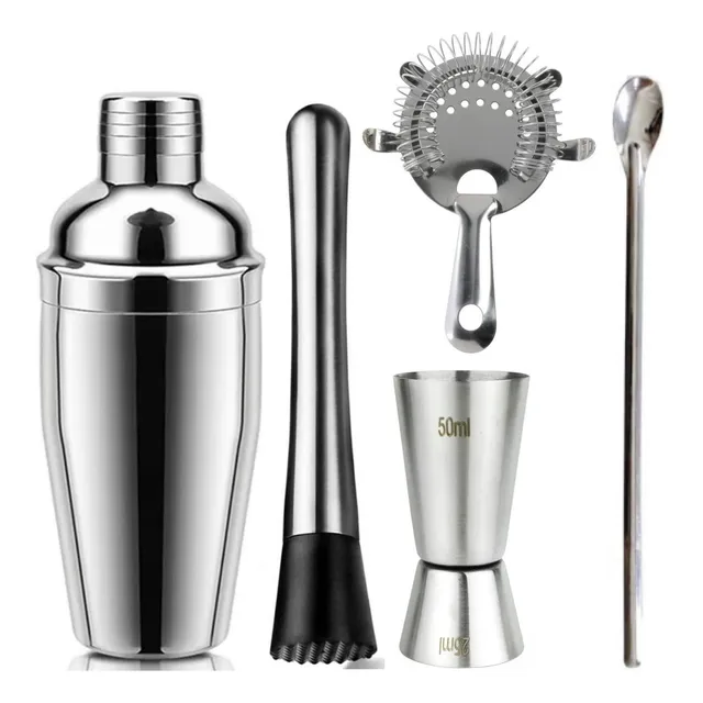 Coqueteleira Bar Man Profissional Inox Drink Caipirinha Bar Cor Prateado
