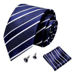 Set Corbata Formal Para Hombre Corbata + Pañuelo + Gemelos Set Corbata Formal Para Hombre Corbata + Pañuelo + Gemelos